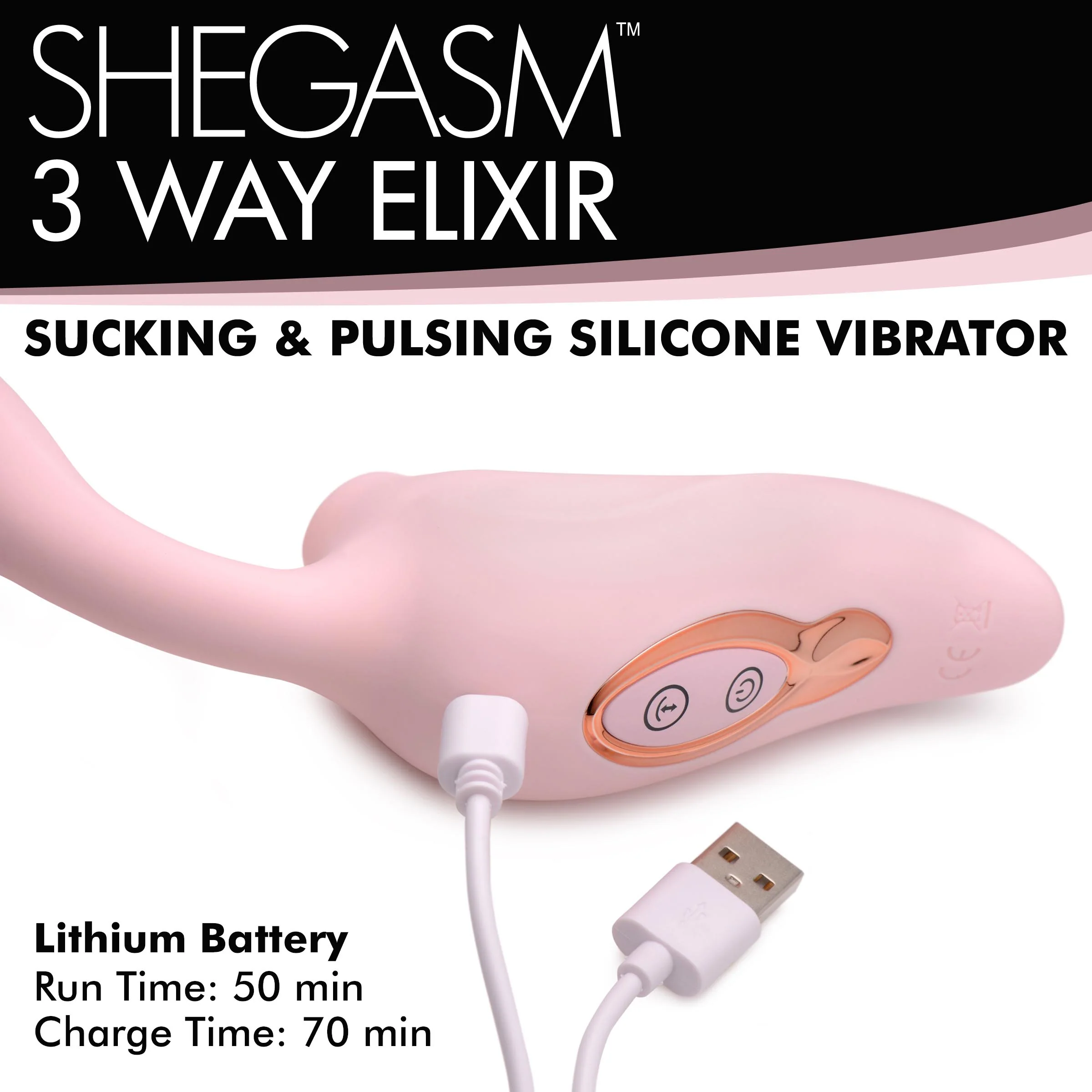 3 Way Elixir Sucking And Pulsing Vibrator - Image 4