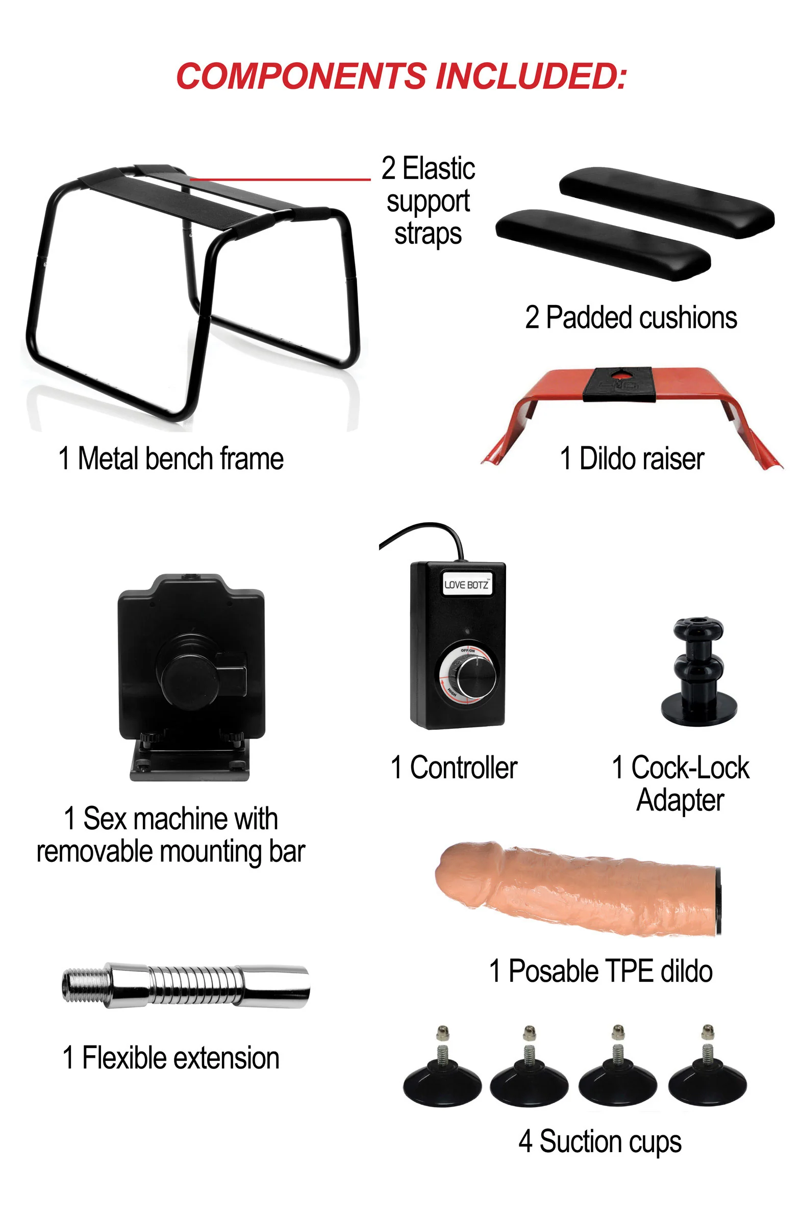 4 In 1 Banging Bench With Sex Machine - Image 3