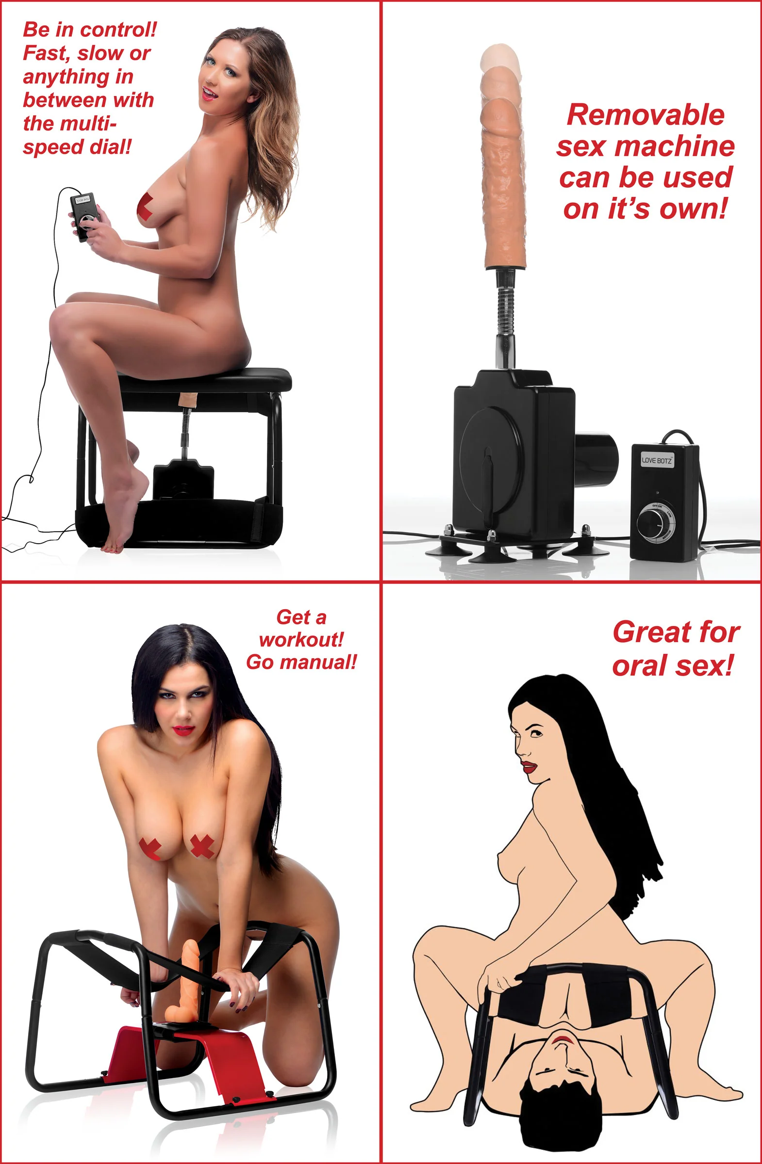 4 In 1 Banging Bench With Sex Machine - Image 7