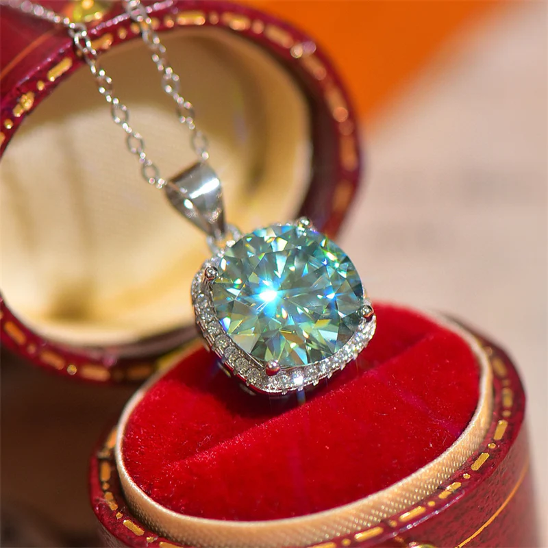 5 Carat Moissanite 925 Sterling Silver Pendant Necklace - Image 6
