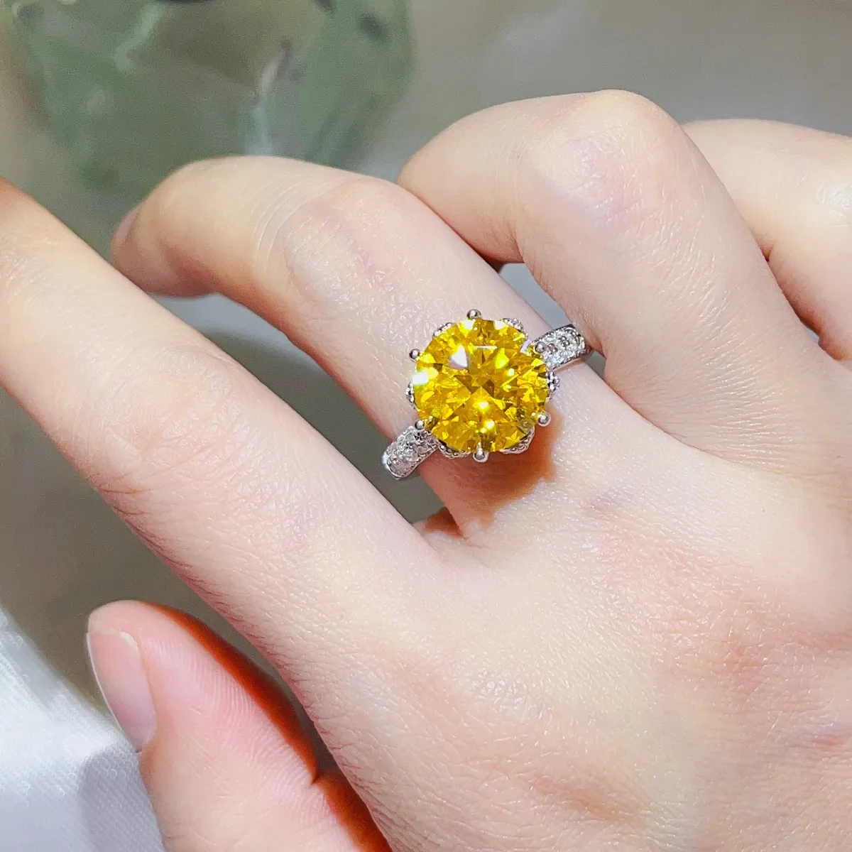 5 Carat Moissanite 925 Sterling Silver Ring