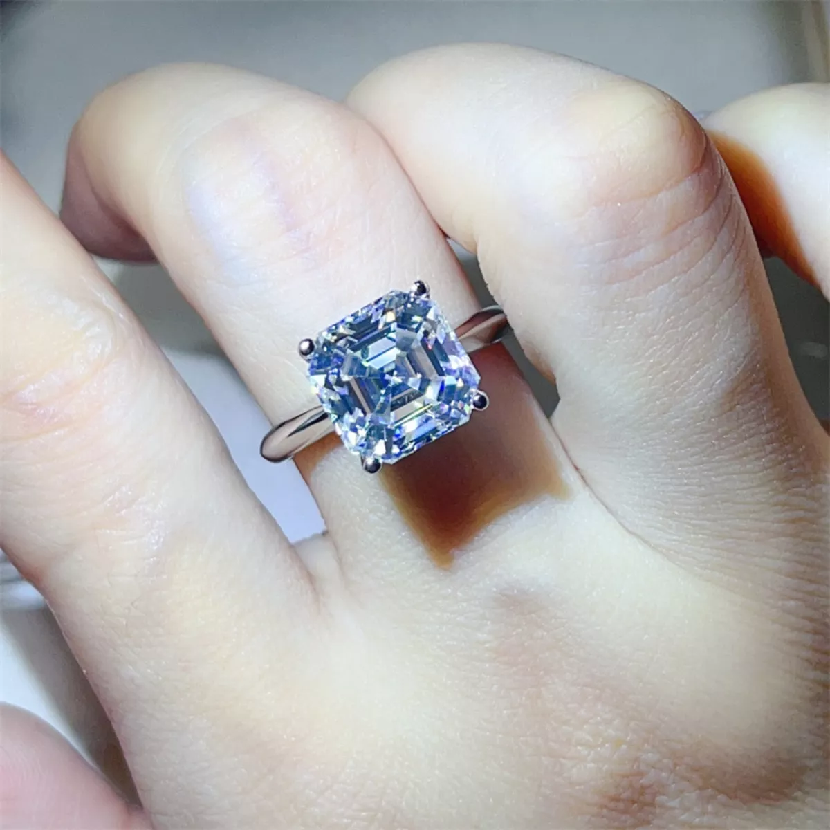 5 Carat Moissanite 925 Sterling Silver Ring - Image 5
