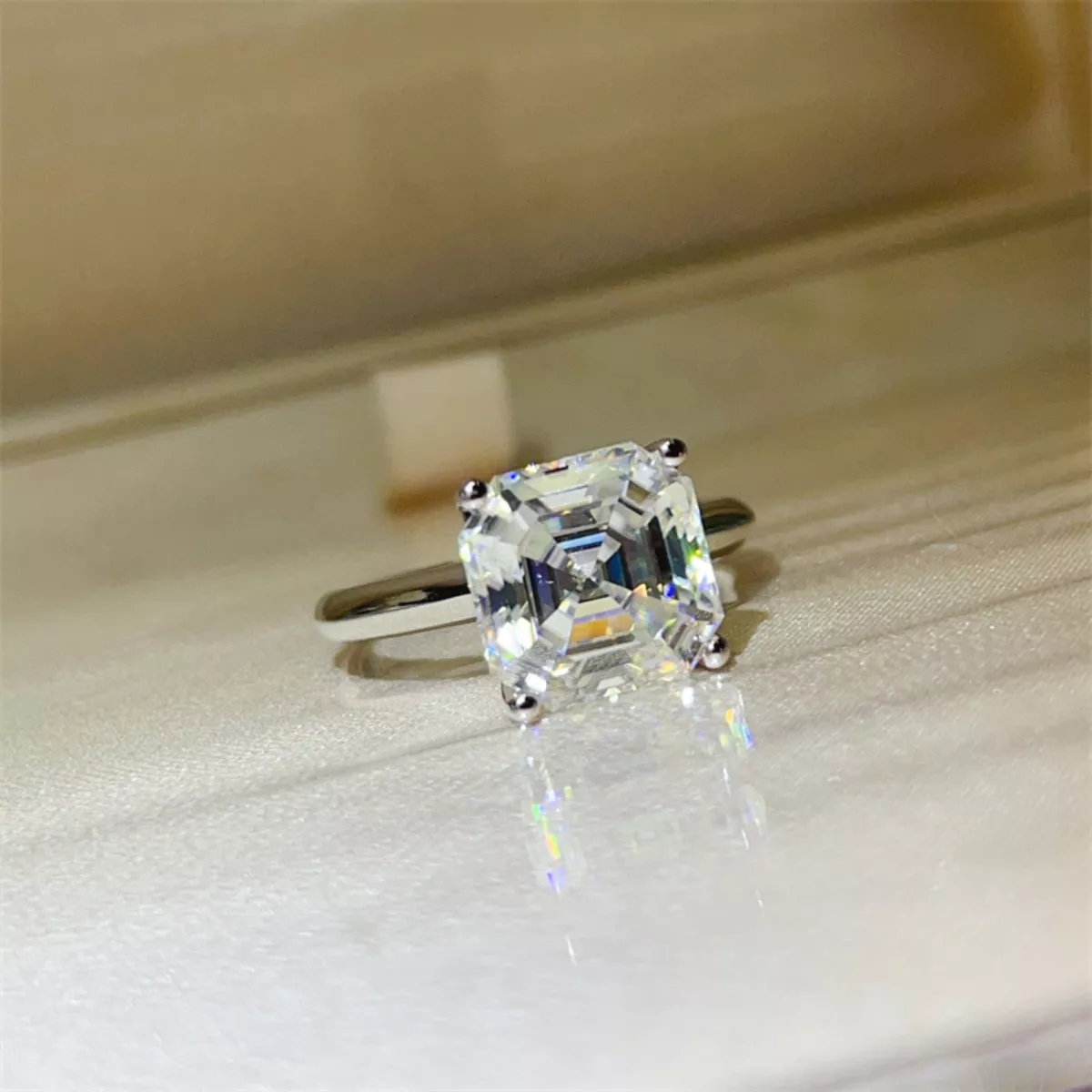 5 Carat Moissanite 925 Sterling Silver Ring - Image 6