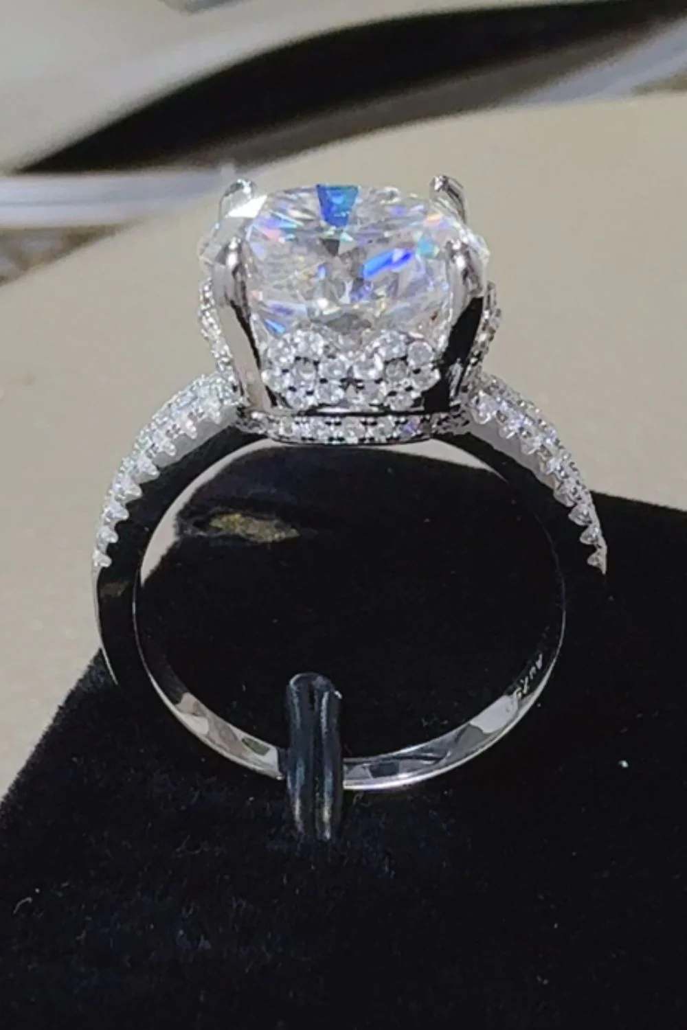 5 Carat Moissanite 925 Sterling Silver Ring - Image 2