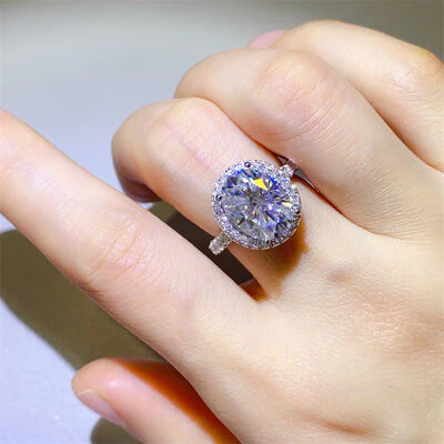 5 Carat Moissanite 925 Sterling Silver Ring - Image 5