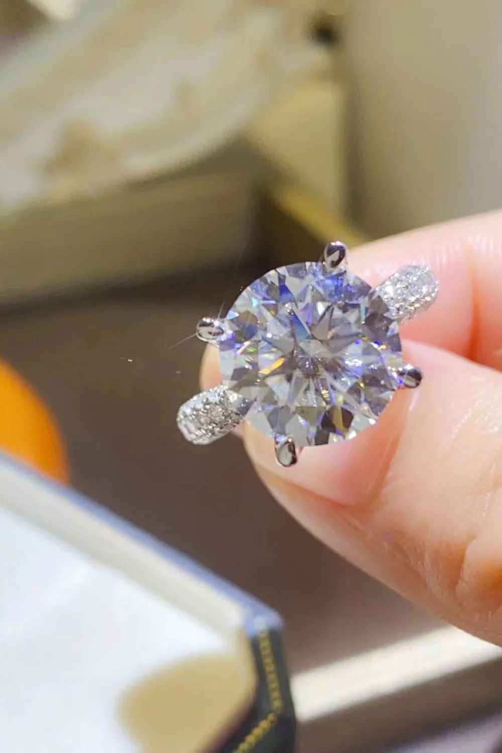 5 Carat Moissanite 925 Sterling Silver Ring - Image 3