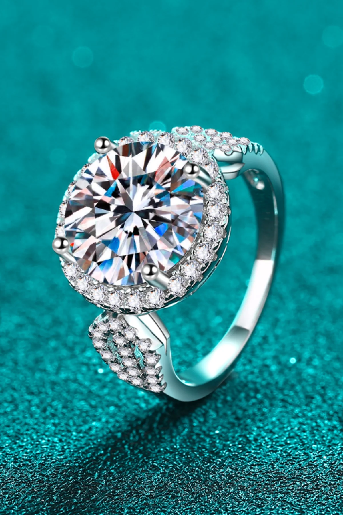 5 Carat Moissanite 925 Sterling Silver Ring - Image 4