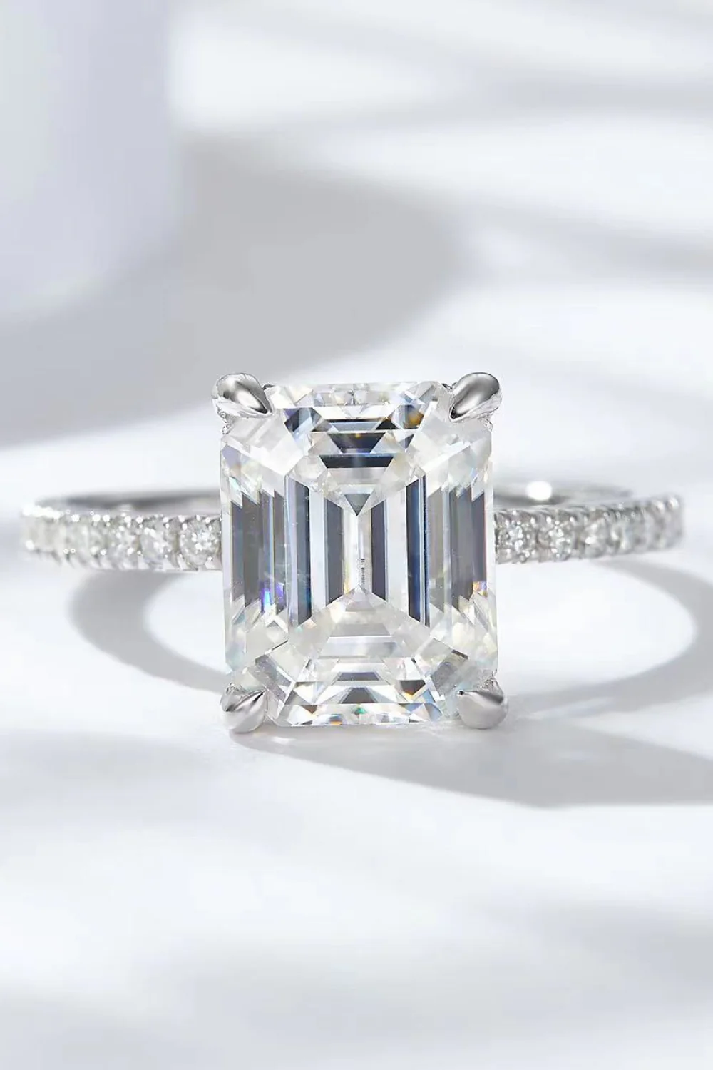 5 Carat Moissanite Side Stone Ring - Image 4
