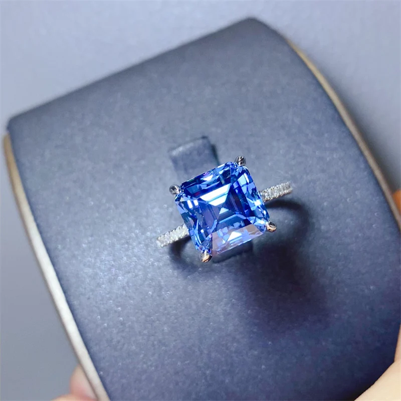 5 Carat Moissanite Zircon 925 Sterling Silver Ring - Image 5