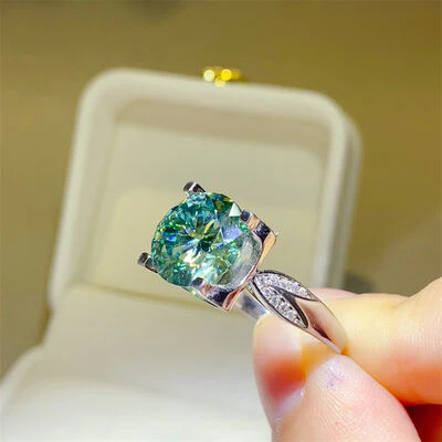 5 Carat Moissanite Zircon 925 Sterling Silver Ring - Image 3