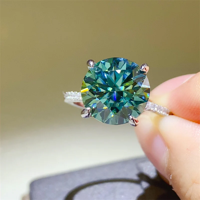 5 Carat Moissanite Zircon 925 Sterling Silver Ring - Image 2