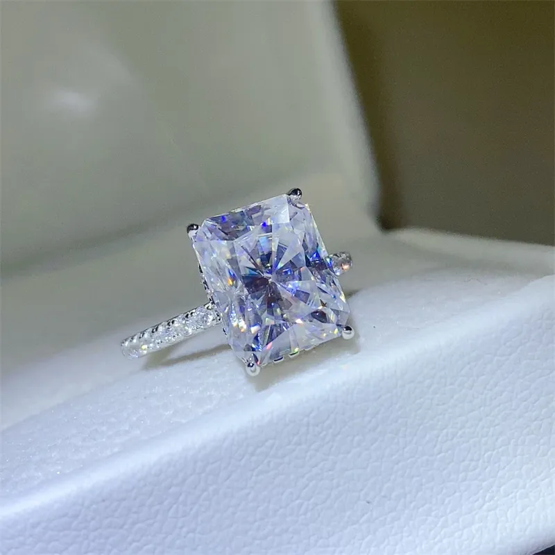 5 Carat Moissanite Zircon 925 Sterling Silver Ring - Image 4