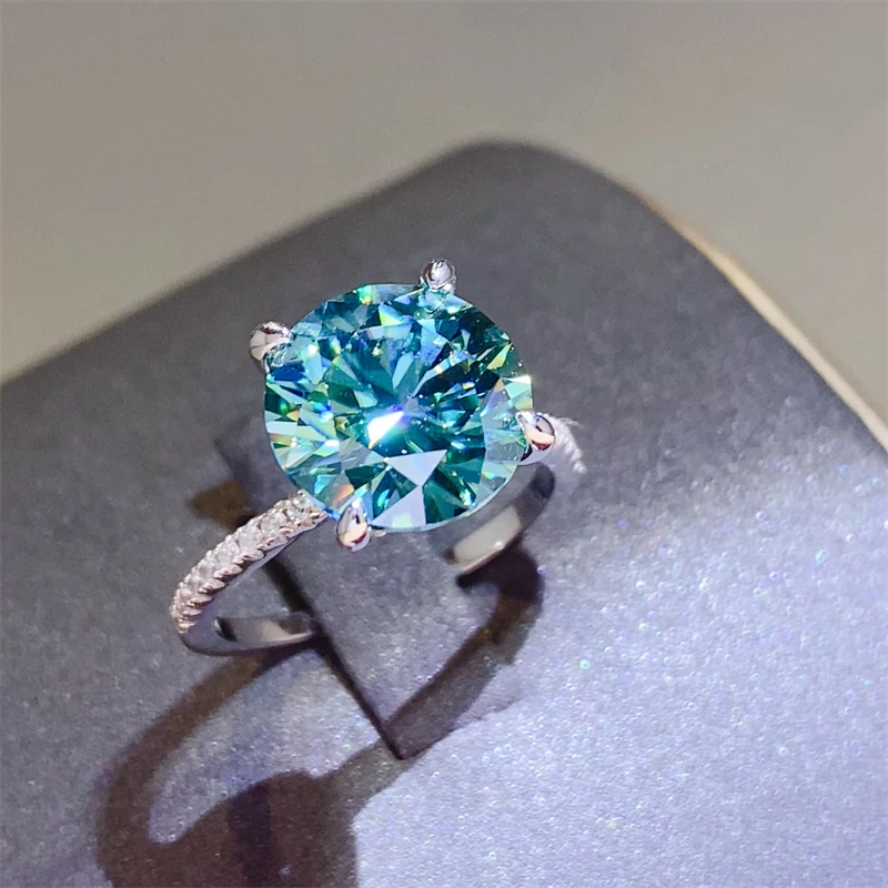 5 Carat Moissanite Zircon 925 Sterling Silver Ring - Image 3
