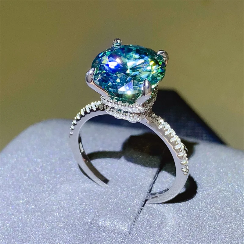 5 Carat Moissanite Zircon 925 Sterling Silver Ring - Image 5