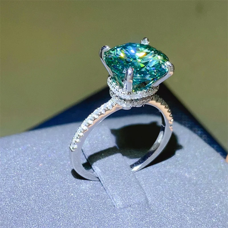 5 Carat Moissanite Zircon 925 Sterling Silver Ring - Image 6