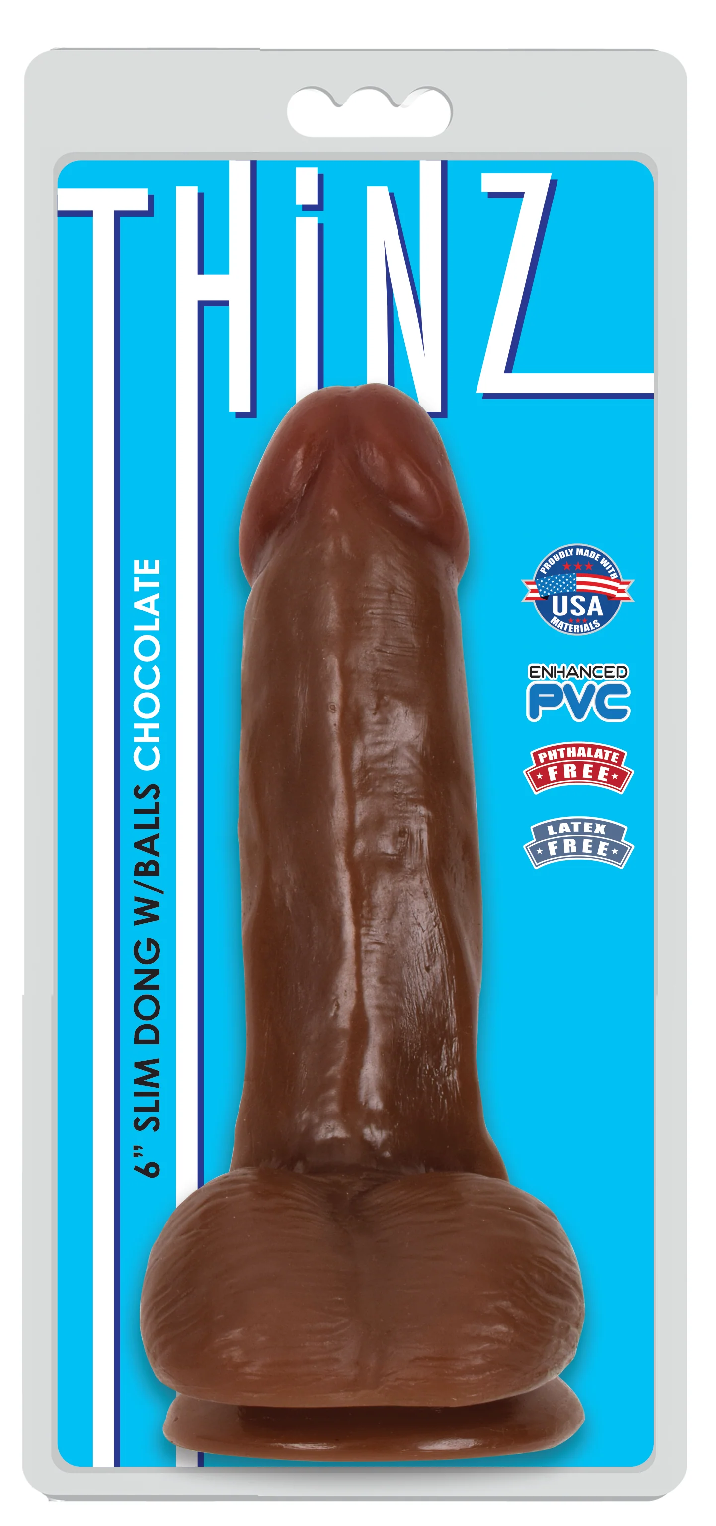 6 Inch Slim Dildo With Balls - Medium - Image 2