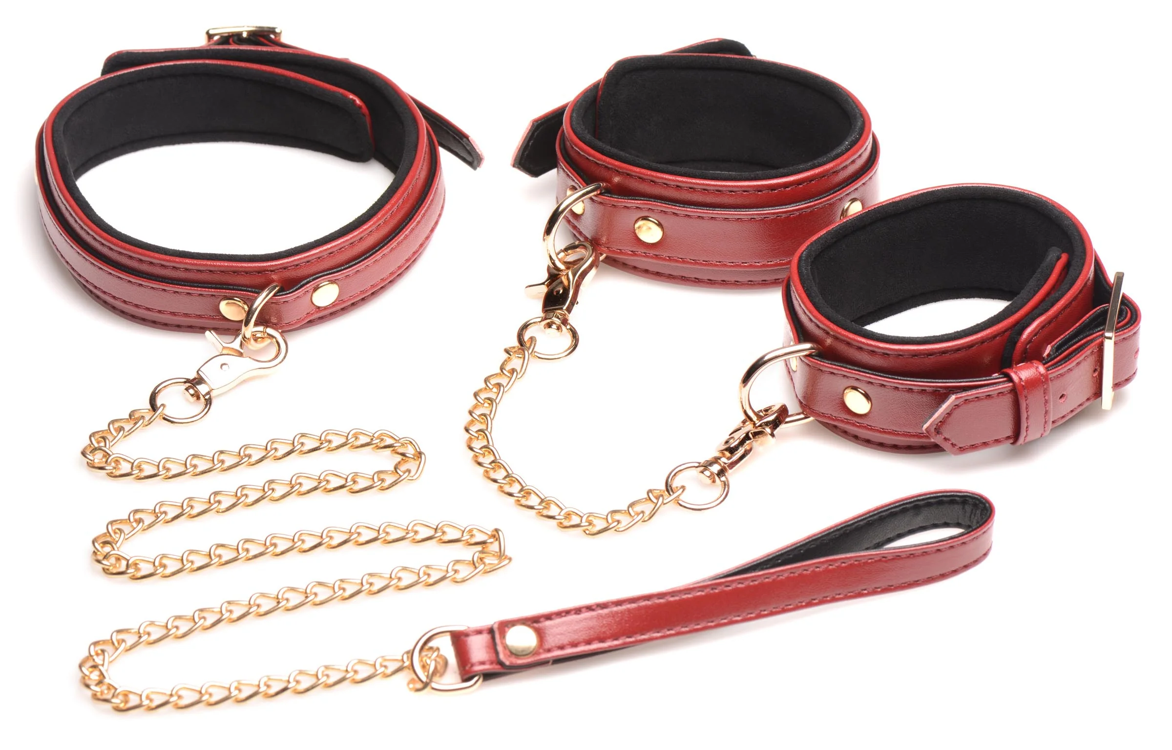 6 Piece Burgundy Bondage Set - Image 9