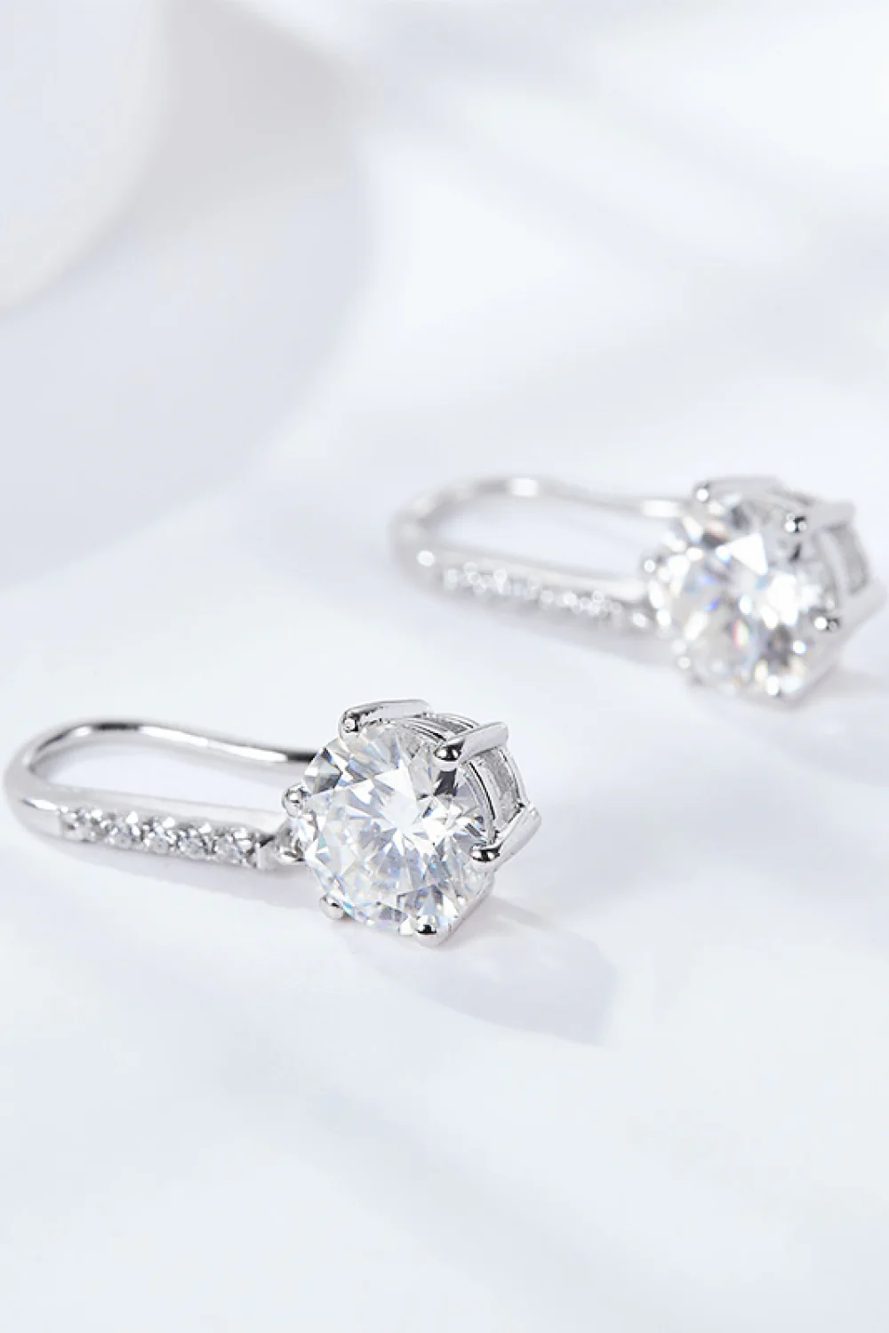 6-Prong Moissanite Drop Earrings - Image 4