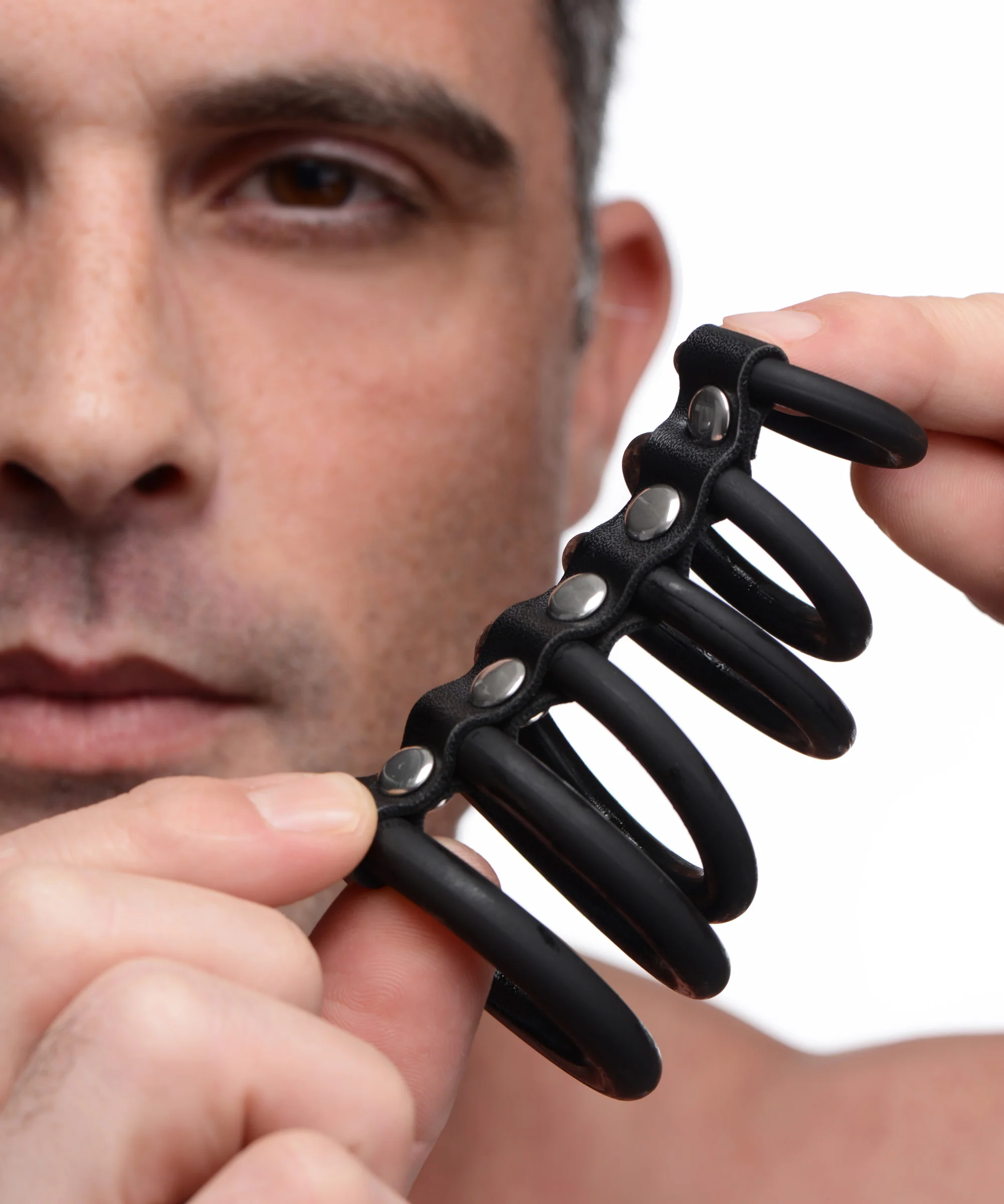 6 Ring Silicone Chastity Device - Image 4