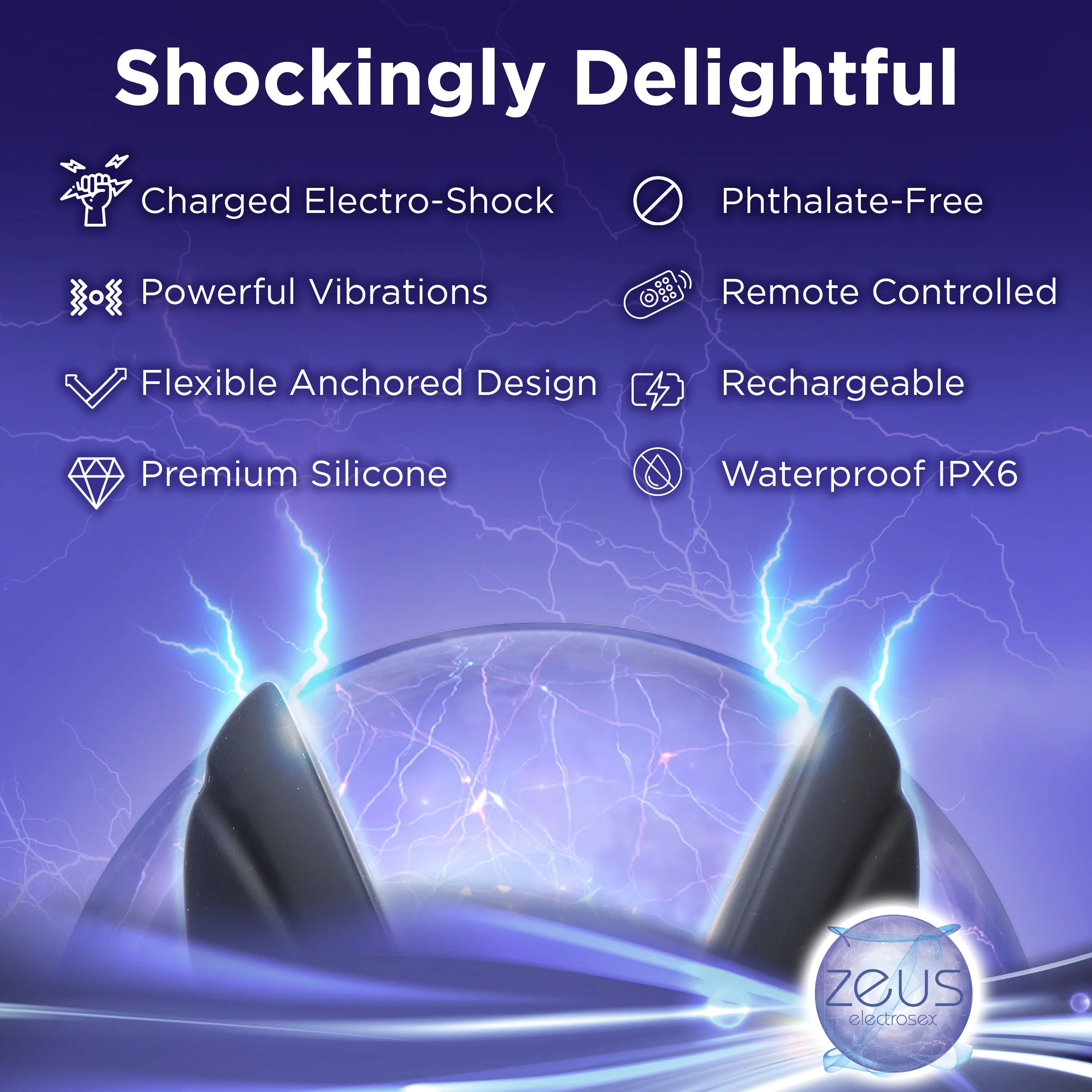 64x Electro-spread Vibrating And Estim Silicone Butt Plug - Image 7