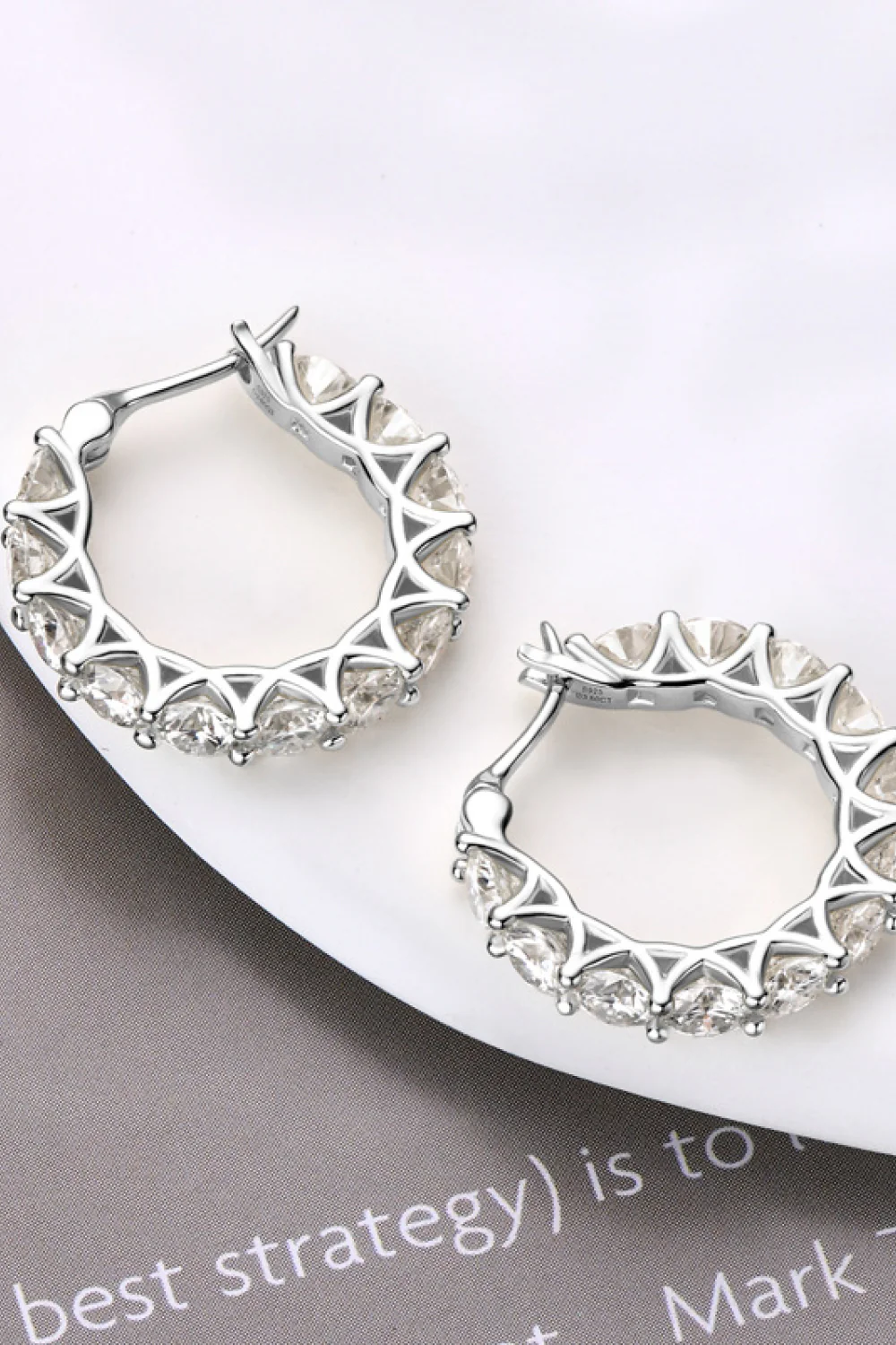 7.2 Carat Moissanite 925 Sterling Silver Earrings - Image 3