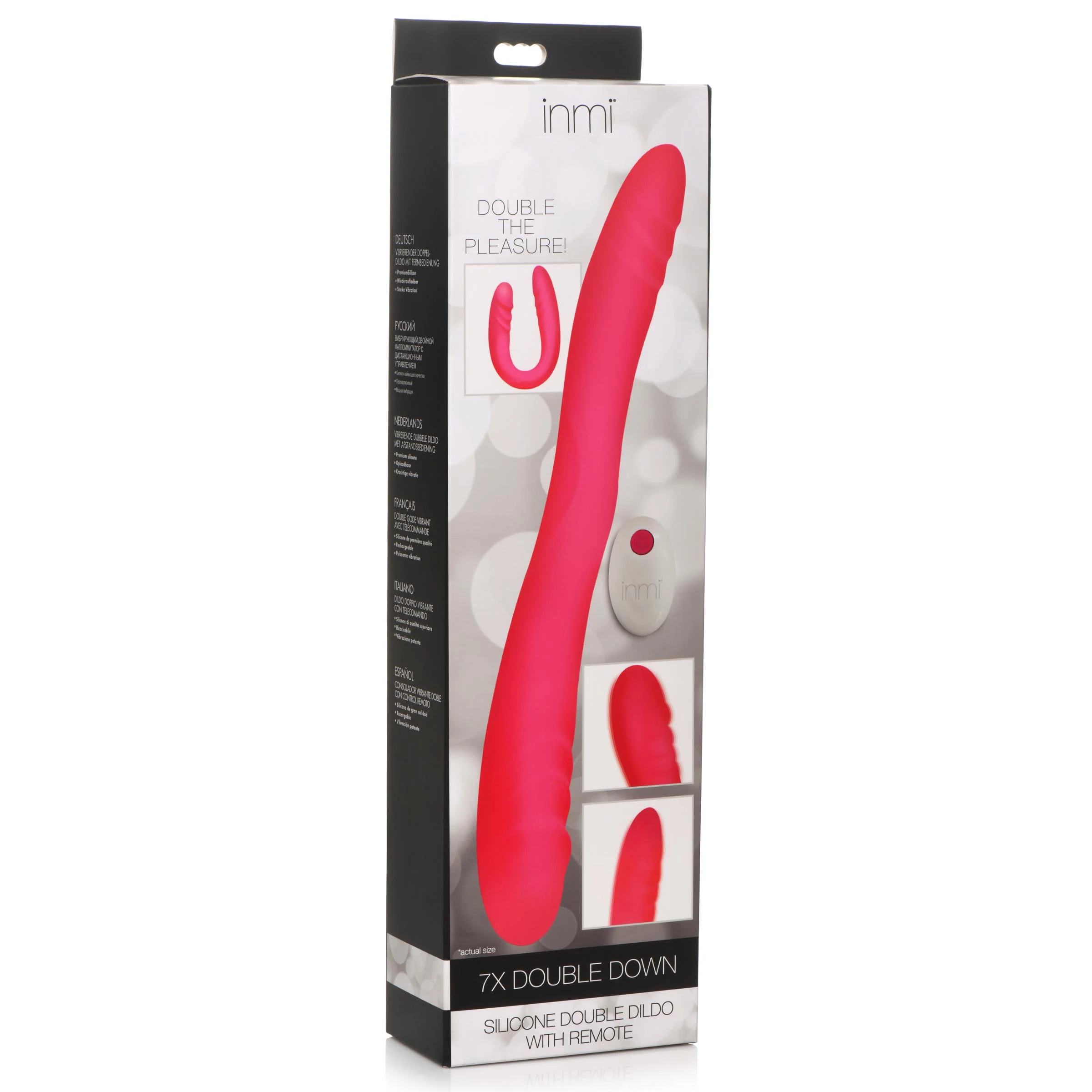 7x Double Down Silicone Double Dildo With Remote - Image 6