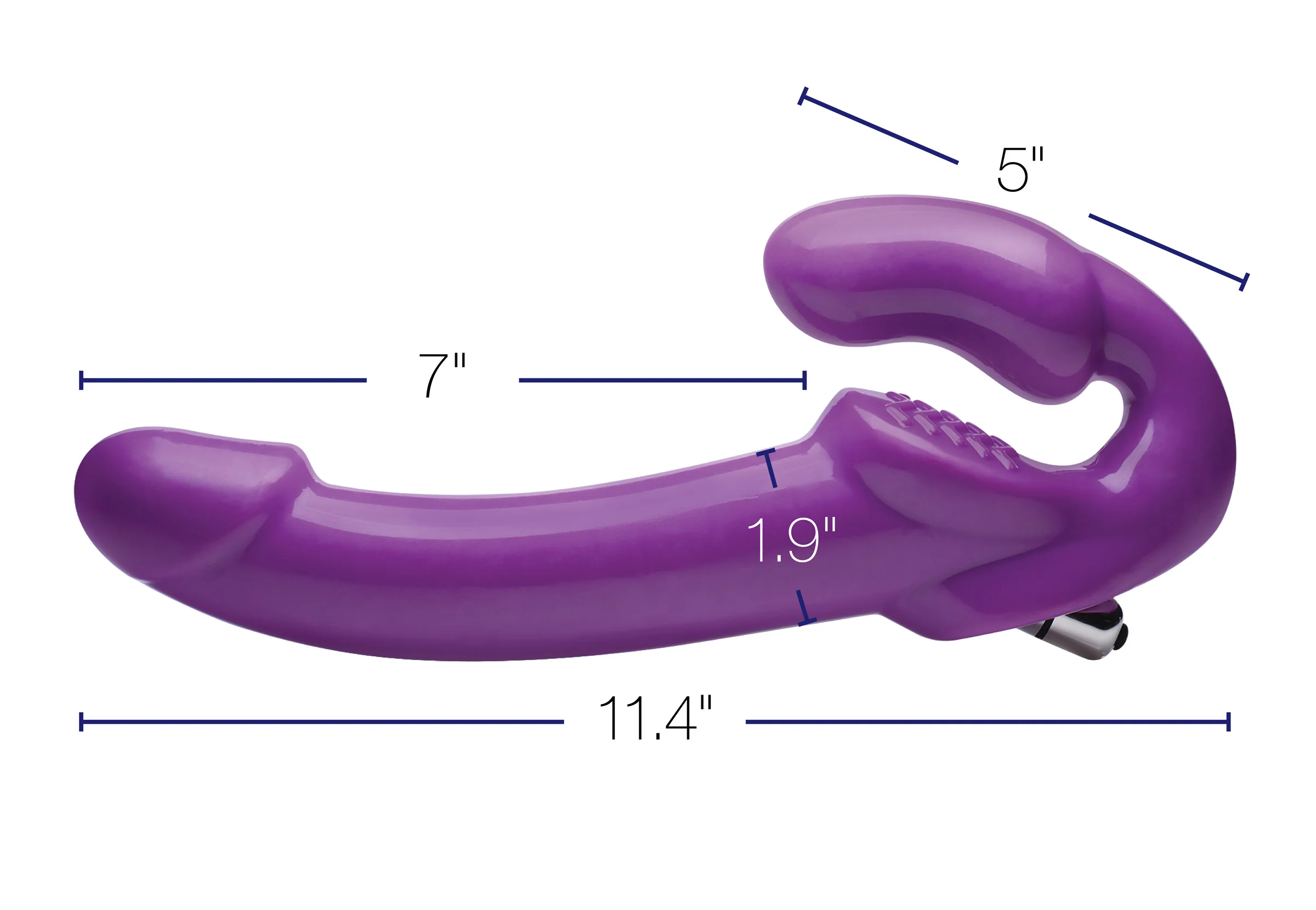 7x Revolver 2 Inch Thick Vibrating Strapless Strap-on - Image 7