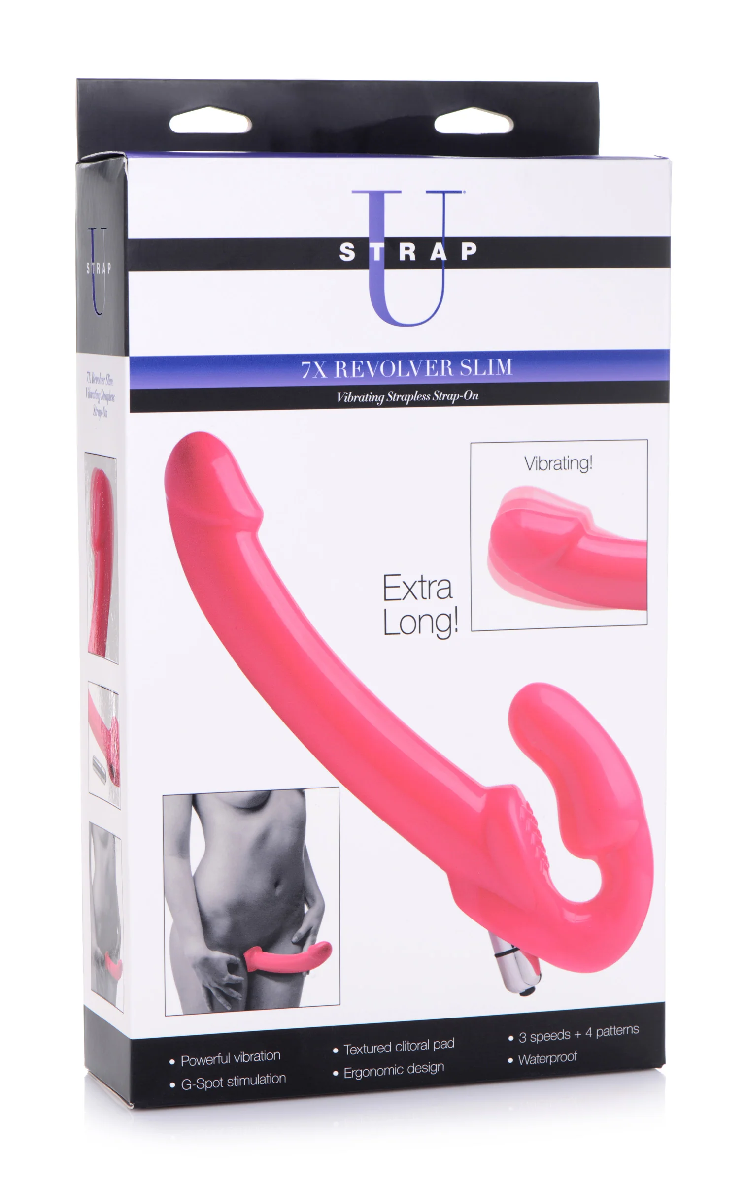 7x Revolver Slim 8 Inch Vibrating Strapless Strap-on - Image 5