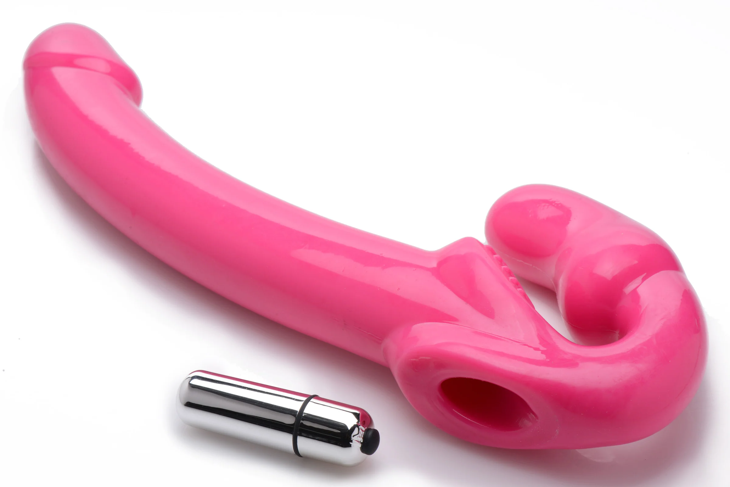 7x Revolver Slim 8 Inch Vibrating Strapless Strap-on - Image 6