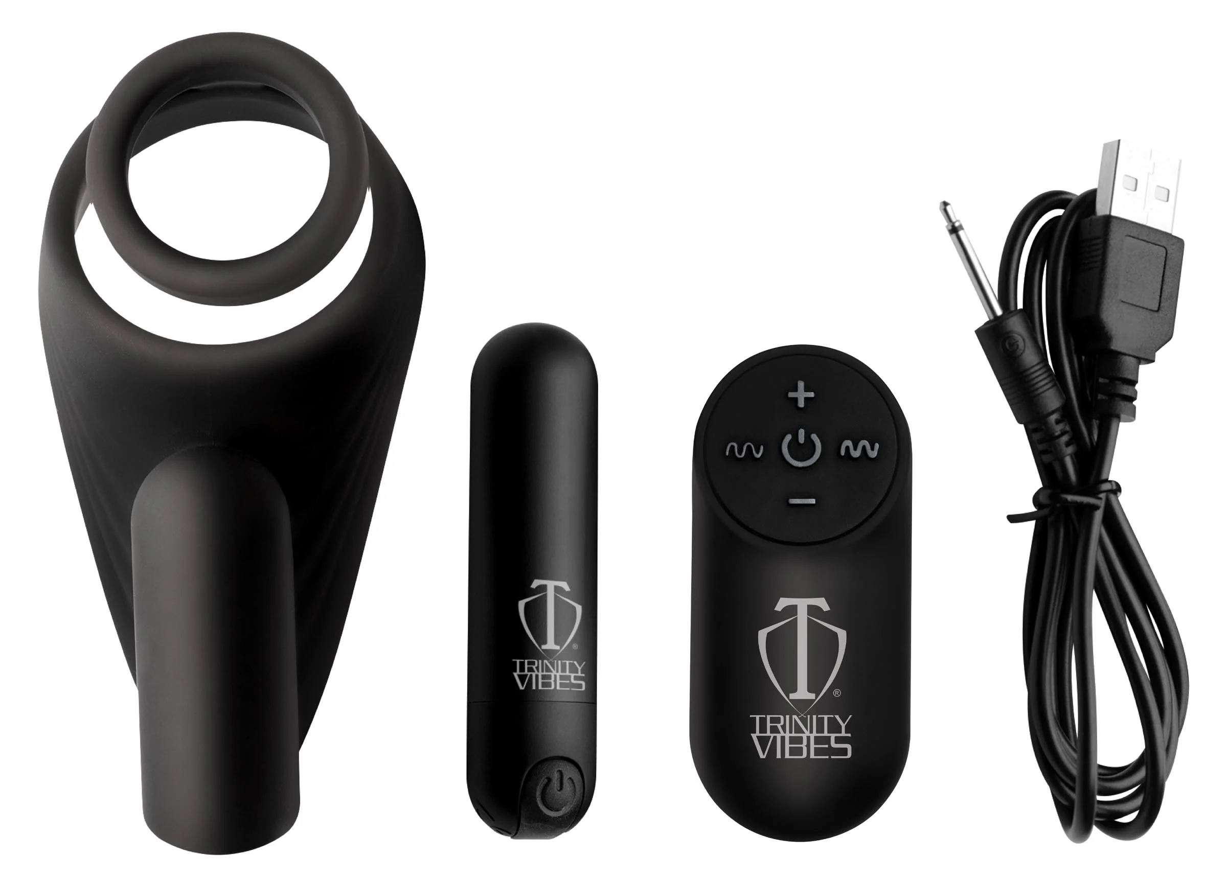 7x Silicone C-ring With Vibrating Taint Stimulator - Image 3