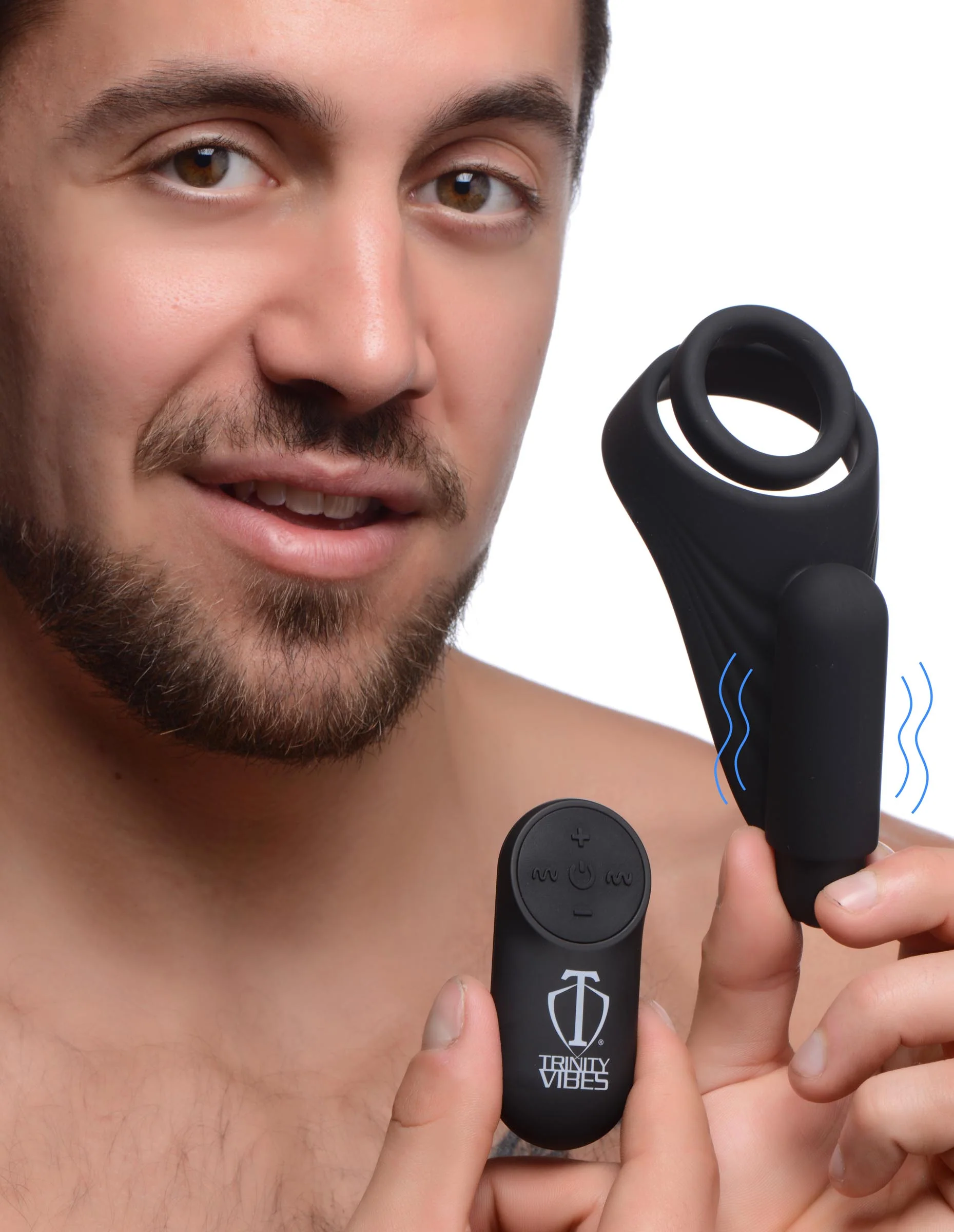 7x Silicone C-ring With Vibrating Taint Stimulator - Image 4