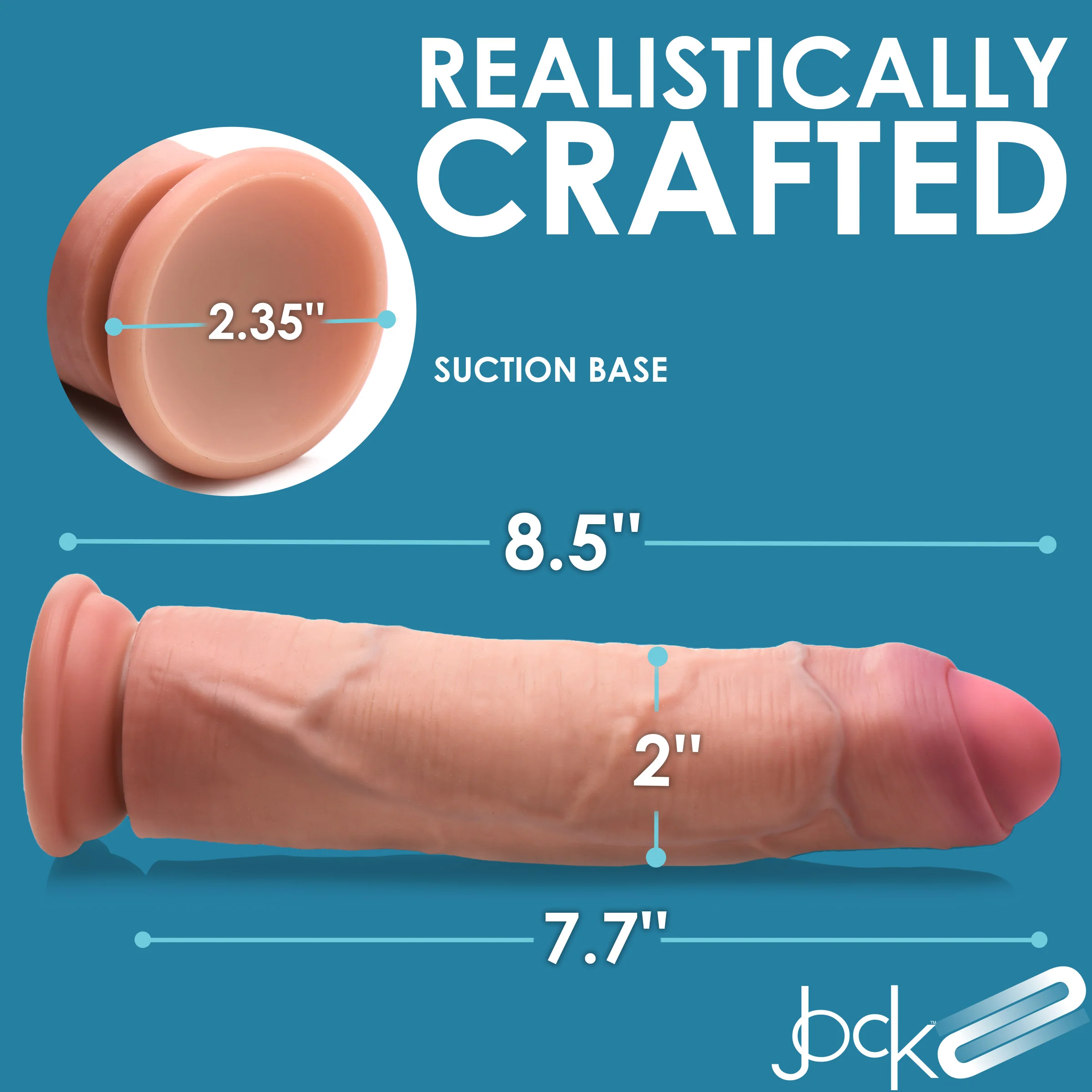 8.5 Inch Dual Density Uncut Dildo - Image 3