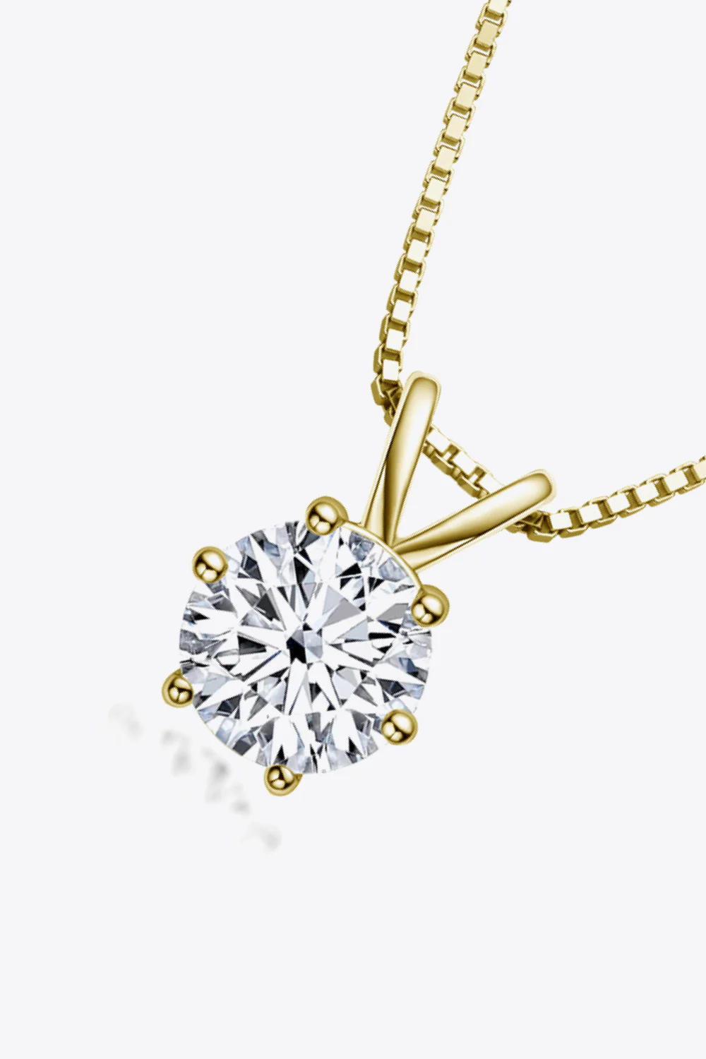 925 Sterling Silver 1 Carat Moissanite Pendant Necklace - Image 5