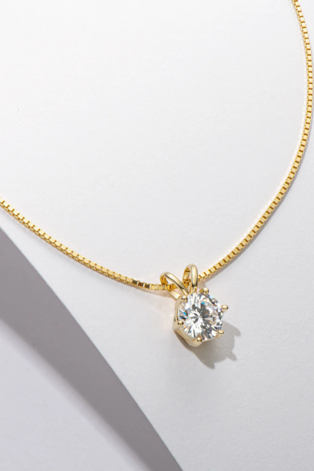 925 Sterling Silver 1 Carat Moissanite Pendant Necklace - Image 6