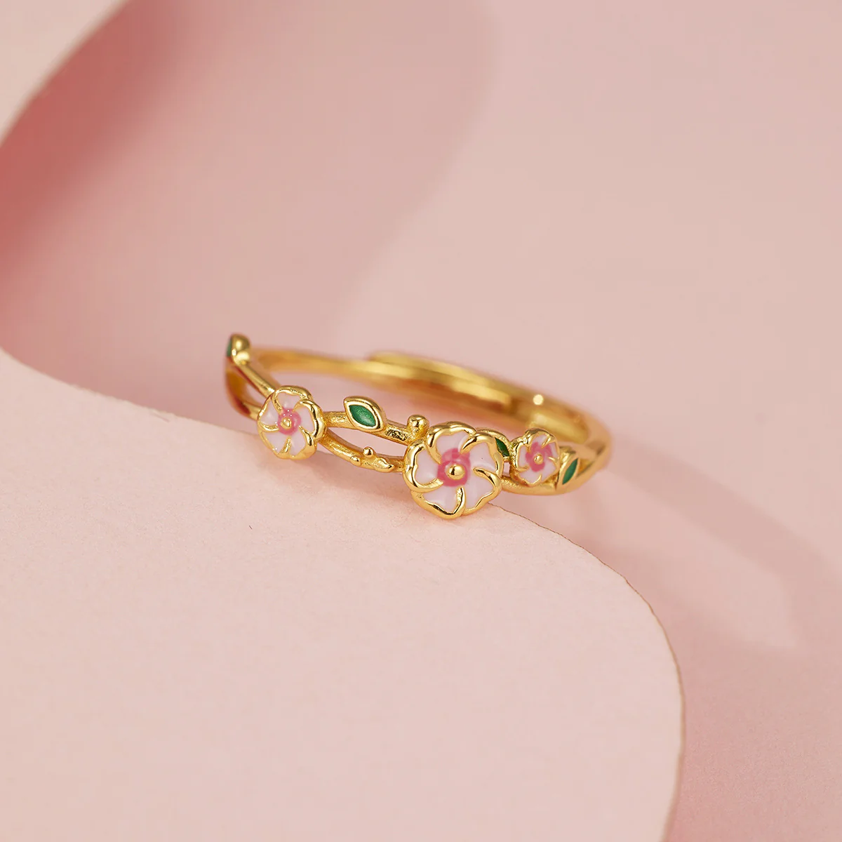 925 Sterling Silver Flower Ring - Image 2