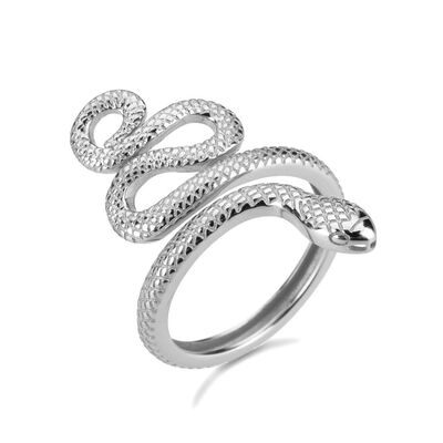 925 Sterling Silver Snake Shape Ring - Image 2