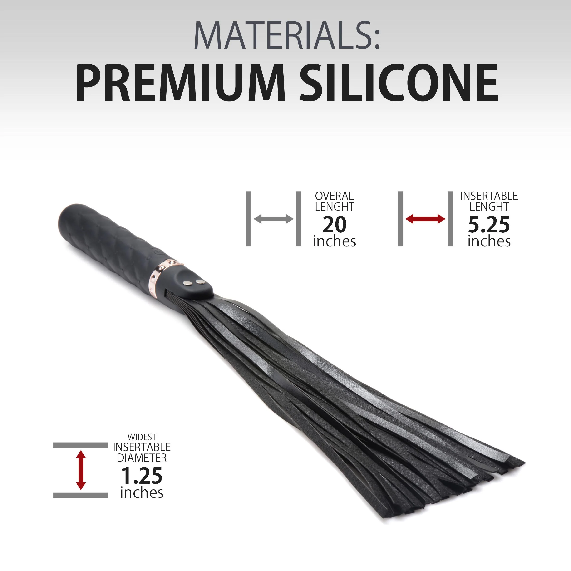 9x Vibrating Silicone Dildo Flogger - Image 4