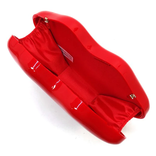 Acrylic Hard Case Lips Clutch Crossbody Bag - Image 8