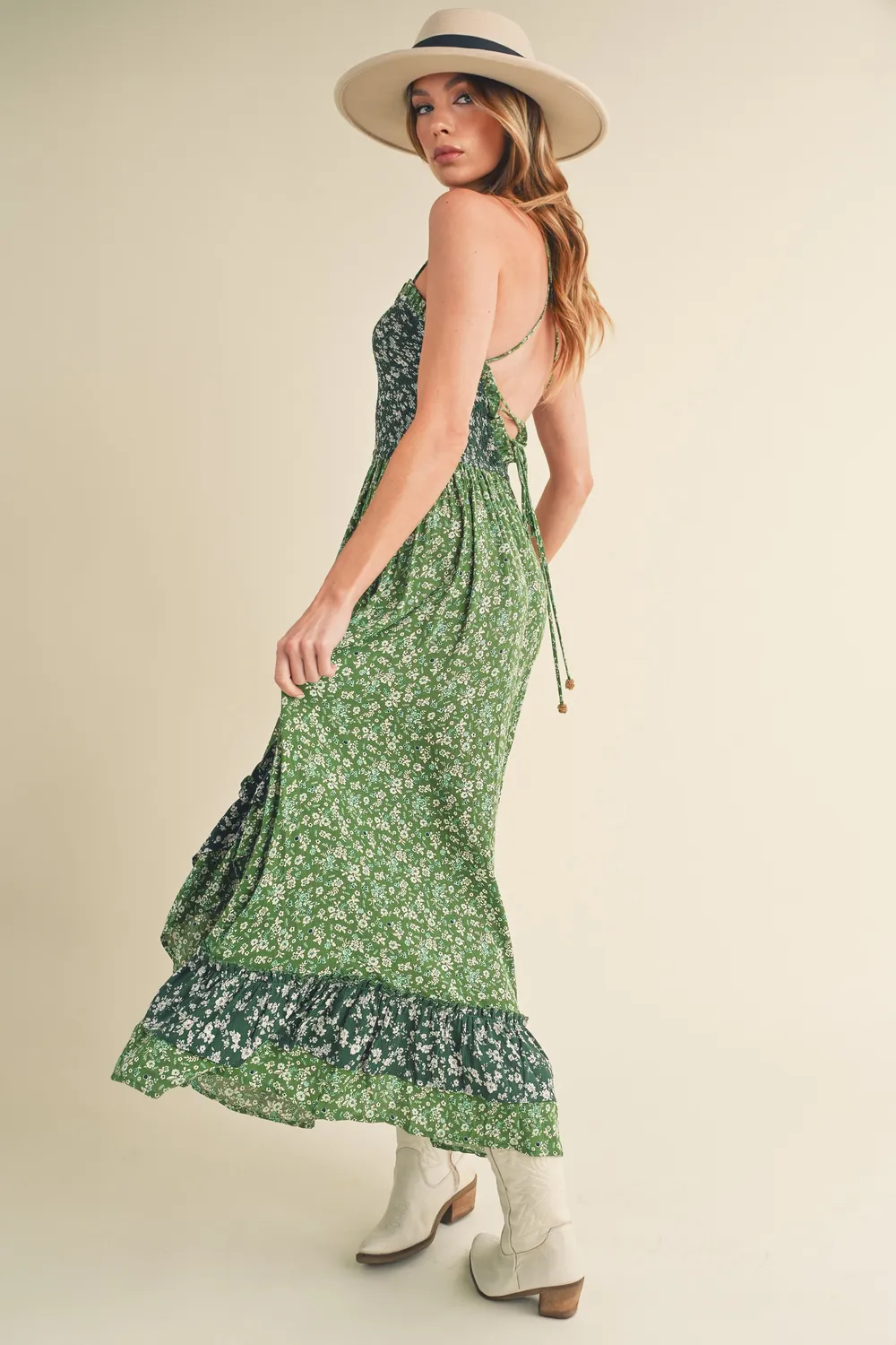Aemi + Co Ditsy Floral Ruffled Hem Maxi Cami Dress - Image 6