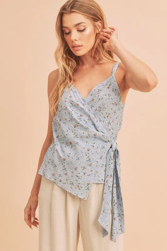 Aemi + Co Ditsy Floral Surplice Adjustable Straps Cami - Image 2