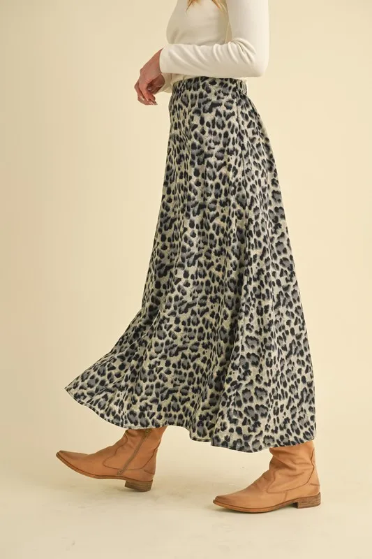 Aemi+Co Leopard Midi Skirt - Image 3