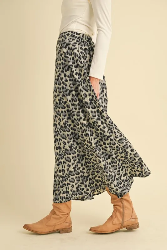 Aemi+Co Leopard Midi Skirt - Image 4