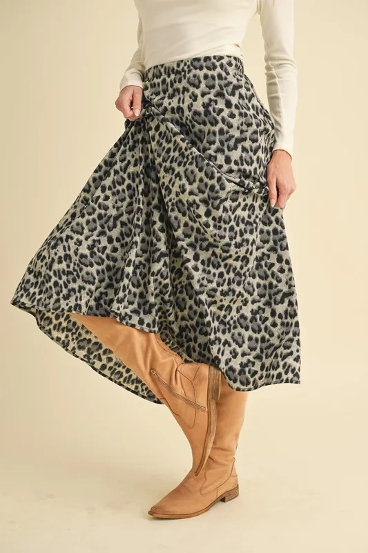 Aemi+Co Leopard Midi Skirt - Image 5