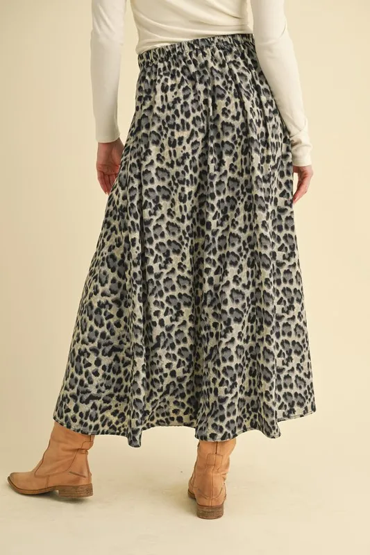 Aemi+Co Leopard Midi Skirt - Image 6