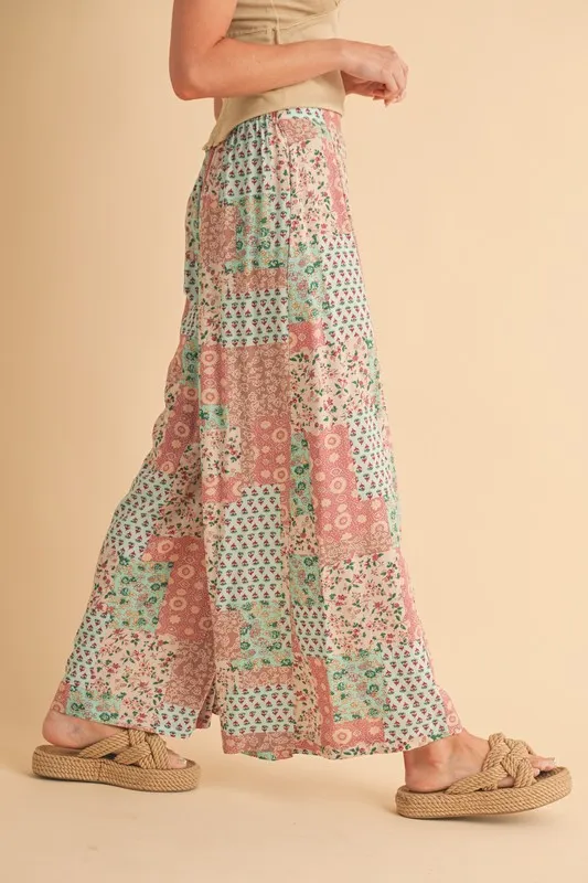 Aemi+Co Printed Wide Leg Pants - Image 5