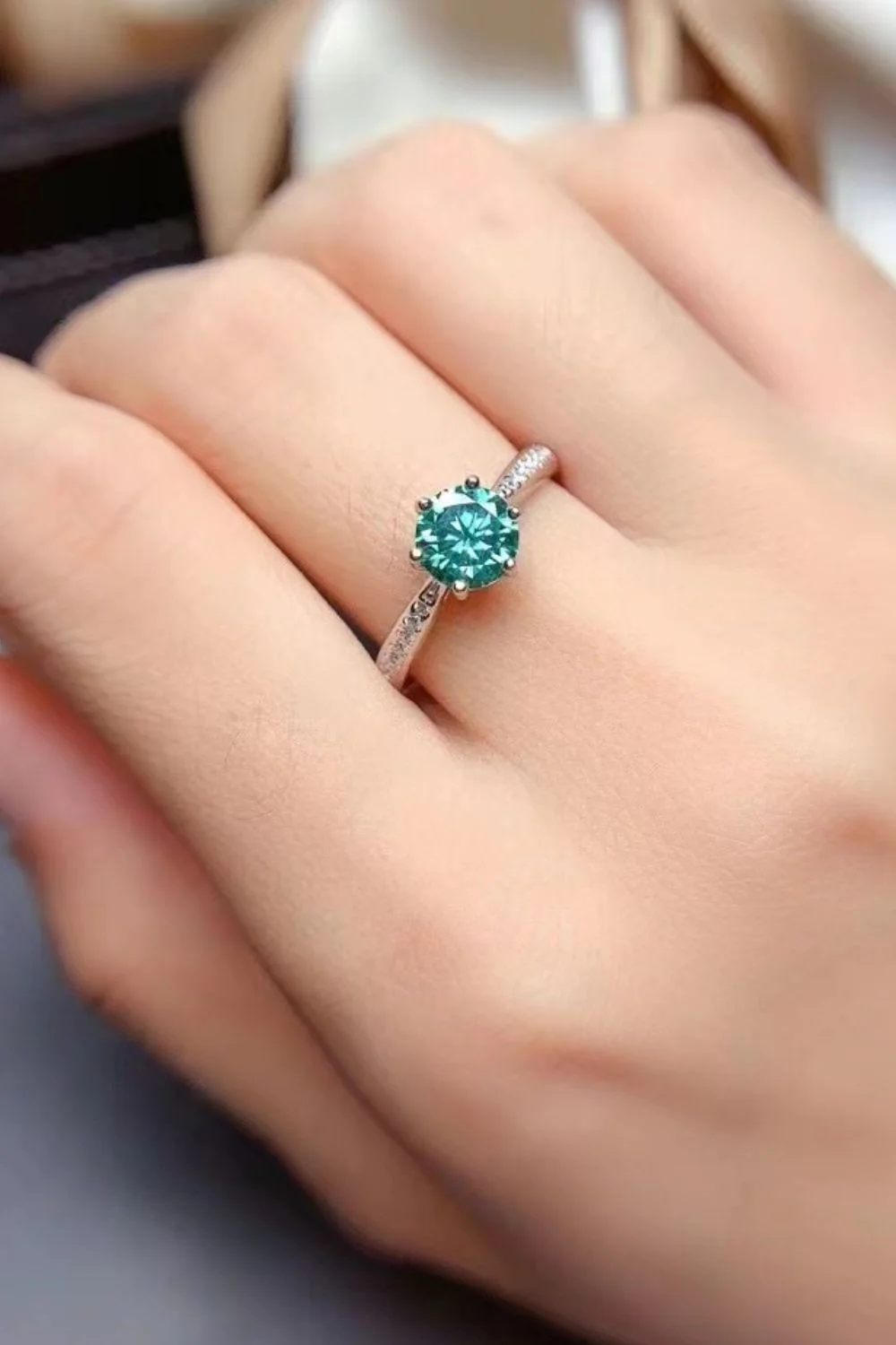 All For You 2 Carat Moissanite 925 Sterling Silver Ring - Image 2