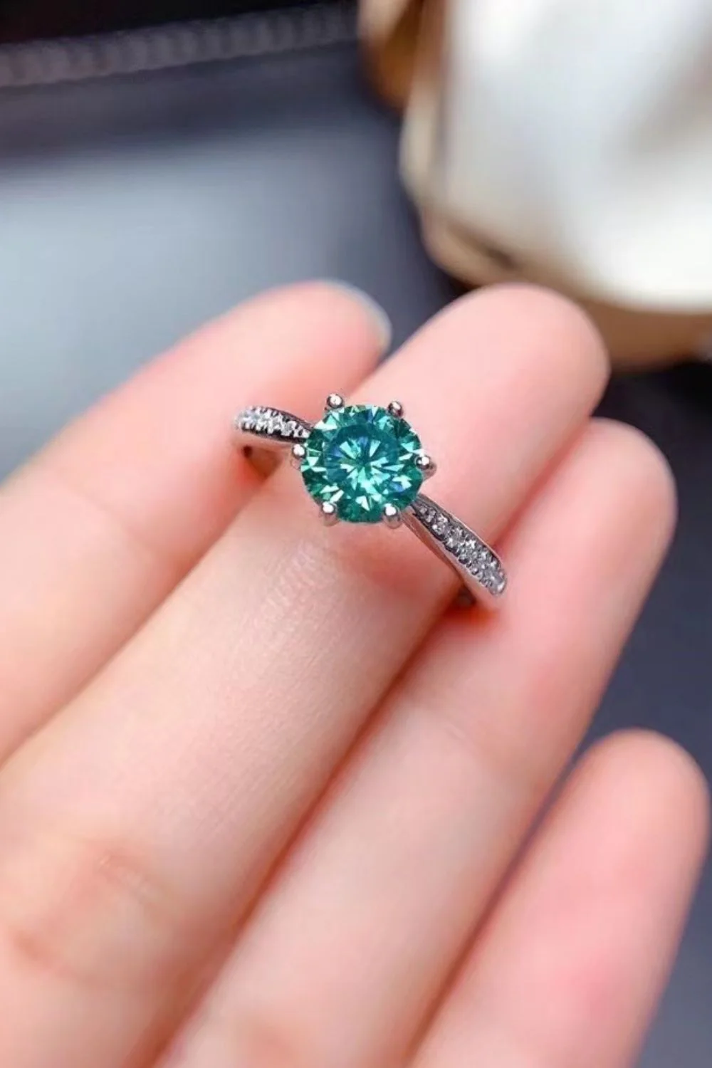 All For You 2 Carat Moissanite 925 Sterling Silver Ring - Image 3
