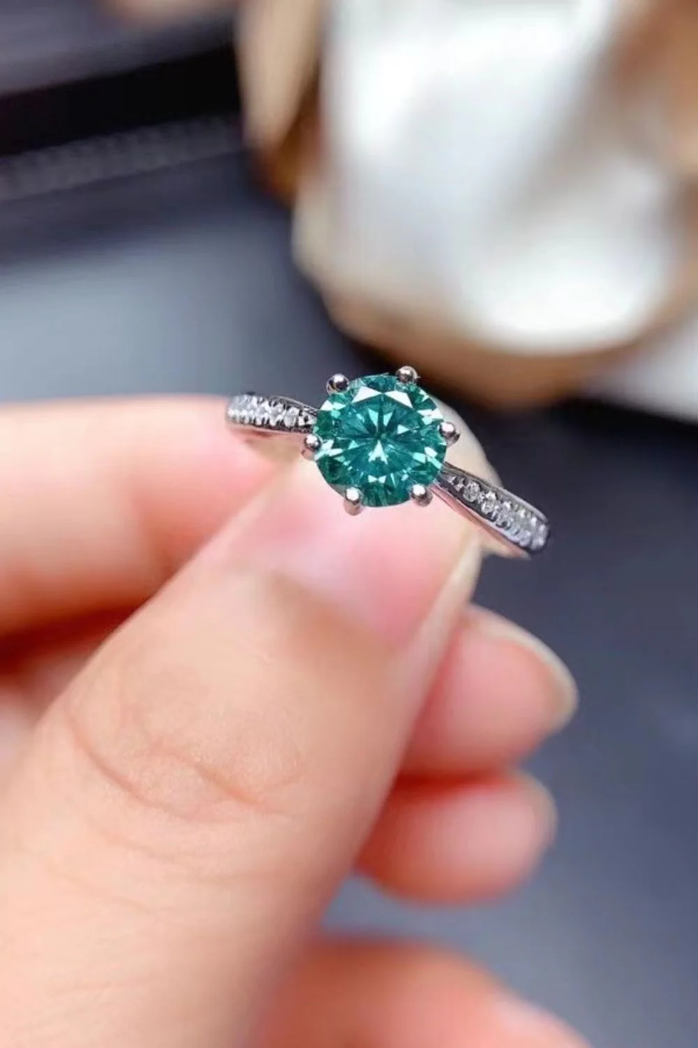 All For You 2 Carat Moissanite 925 Sterling Silver Ring - Image 4
