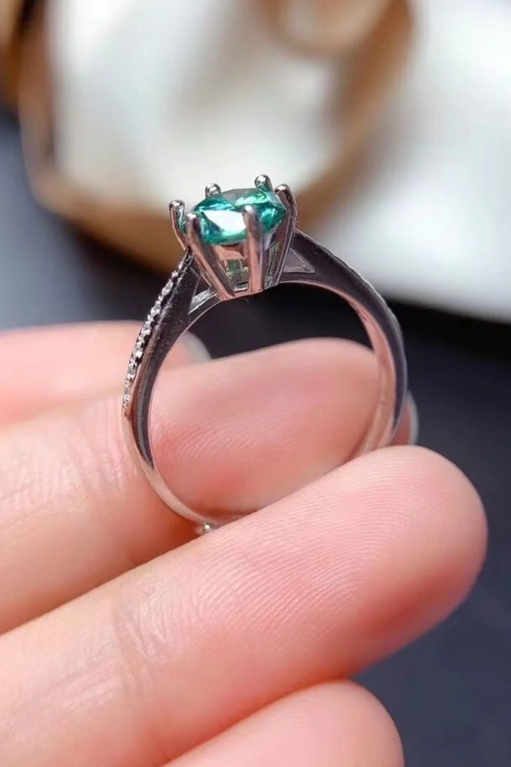 All For You 2 Carat Moissanite 925 Sterling Silver Ring - Image 5