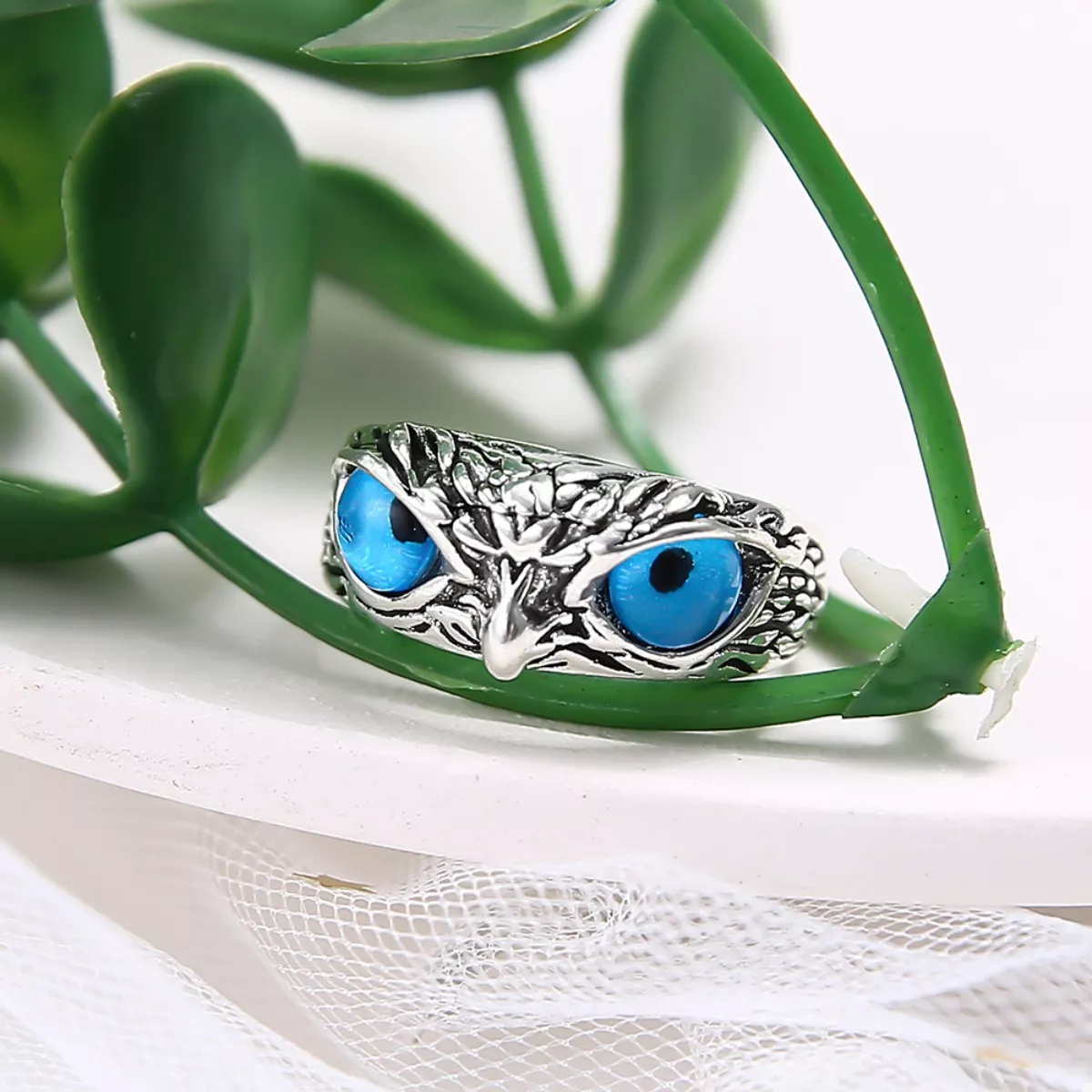 Alloy Owl Eyes Ring - Image 4